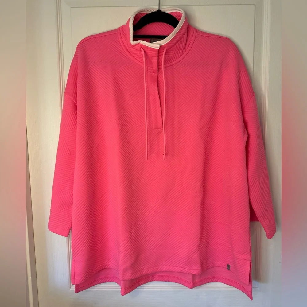 Talbots Vibrant Pink Quilted Top XL NWT - Picture 2 of 7